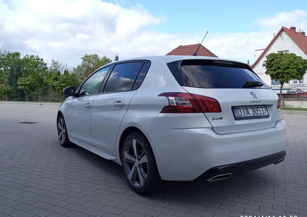 Peugeot 308 cena 39900 przebieg: 42252, rok produkcji 2017 z Jawor małe 232